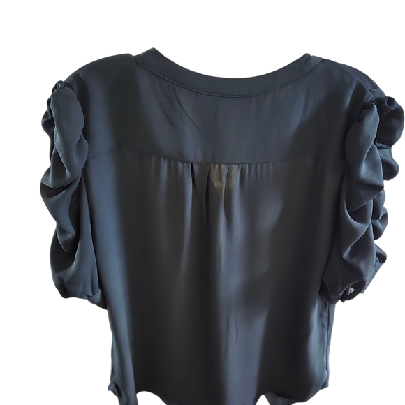 New York & Company Black Button-Up Blouse - Picture 8 of 9